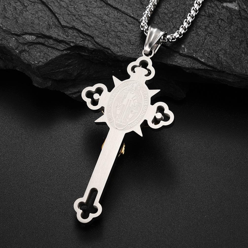 GYXYZB Schmuck Herren Einfache 3 Schichten Kreuz Anhänger