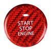 Red Carbon Fiber Car Engine Start Button Cover Sticker For Mazda CX-30 -