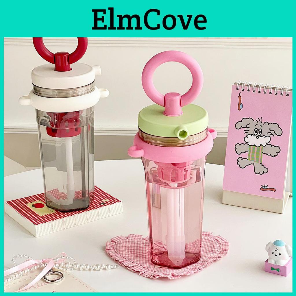 Summer Girls Water Bottle With Straw Portable Ecofriendly Plastic Cup For School And Outdoors