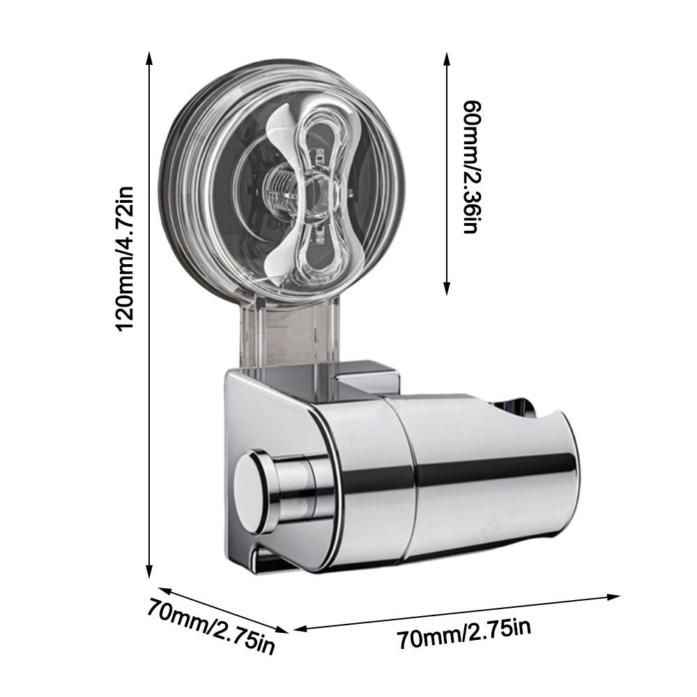 No Drill Showerhead Bracket With Hanger Hooks Adjustable Nozzle Stand  Bathroom Accessories