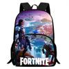 15-Inch Fortnite Cartoon Backpack with Front Pocket, Ergonomic Spine Protection Design & Padded Back Panel for Kids