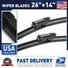 Premium Front Left & Right Windshield Wiper Blades Size 26"+14" All Season USA