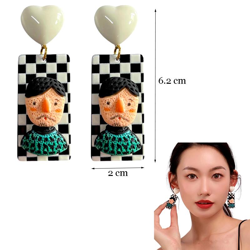 Top Sale Fashion Colourful Dangle Earrings for Women Accessories Stud Earring Pendientes New In Resin Earings