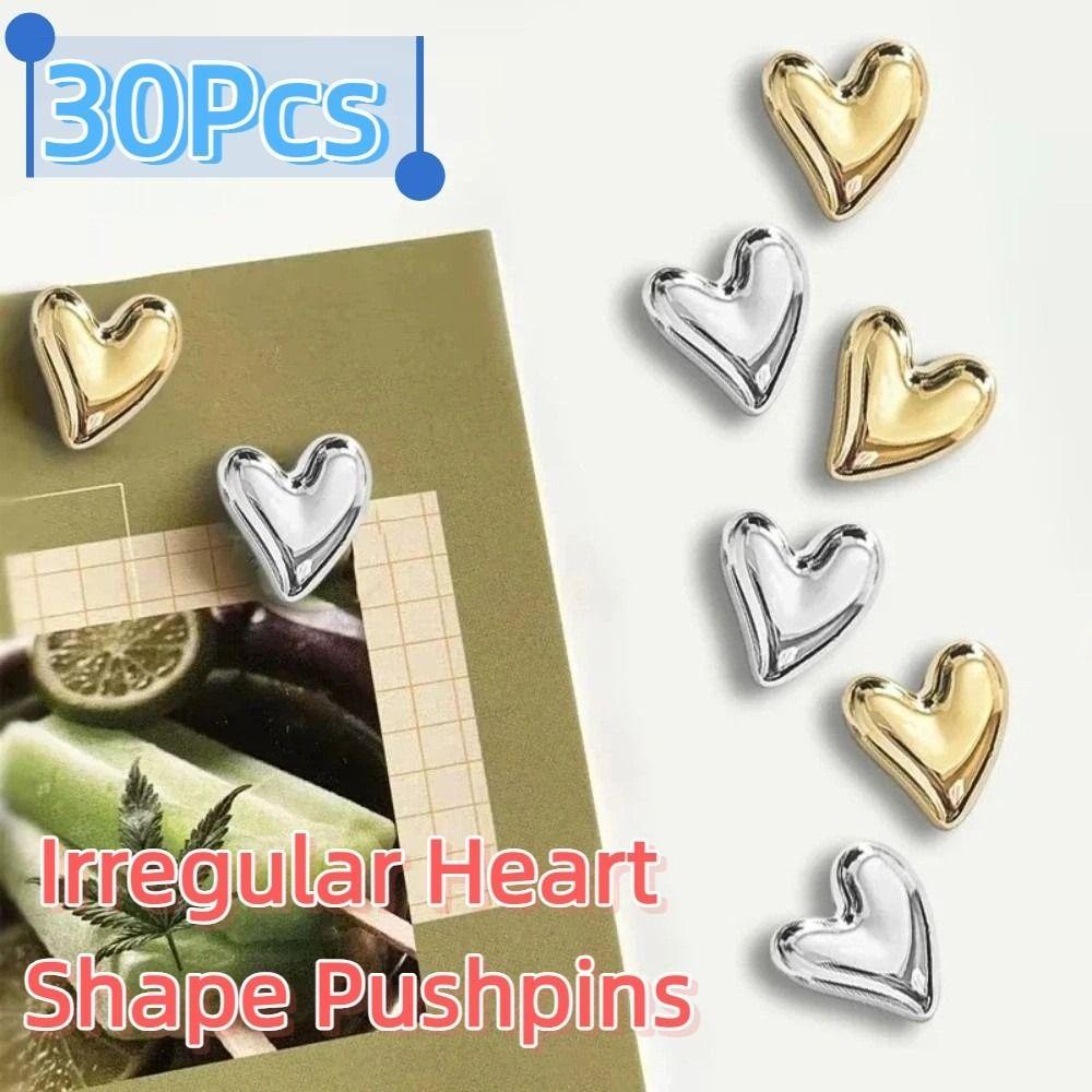 Macaron Colorful Push Pins 3D Board Thumbtack Irregular Heart Shape Pushpins  School Stationery