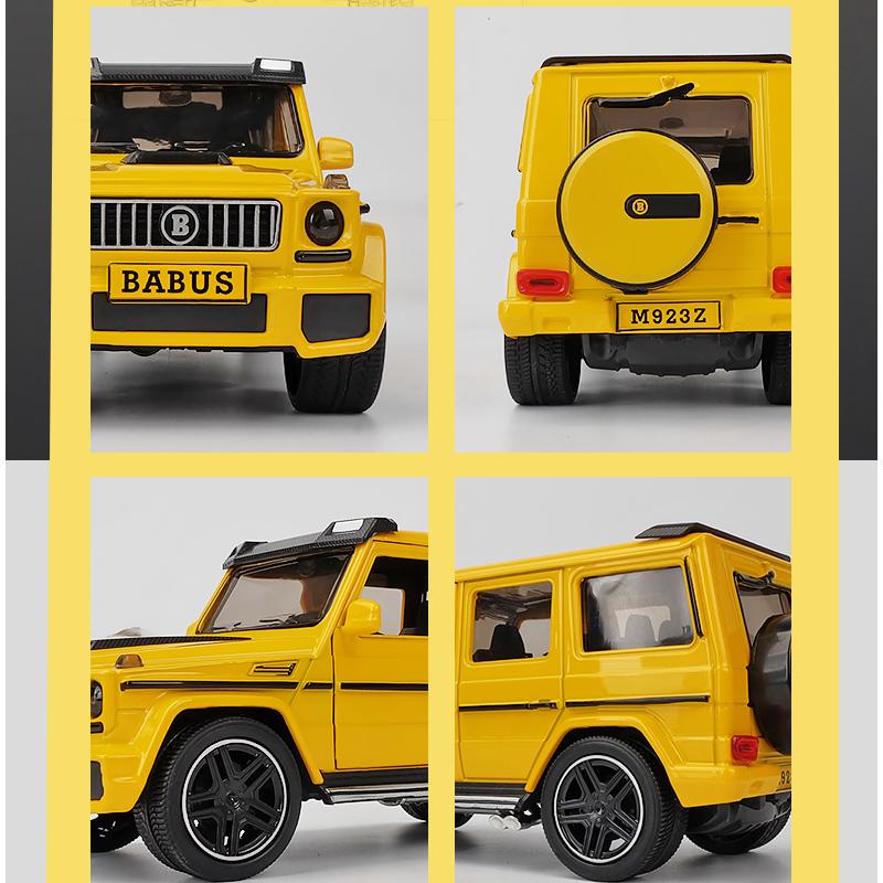 1/24 Scale Benz G65 Diecast Car Model Toy, Pull Back Toy Vehicle with Sound and Light for Kids Toddler Boys Girls Gift Collection