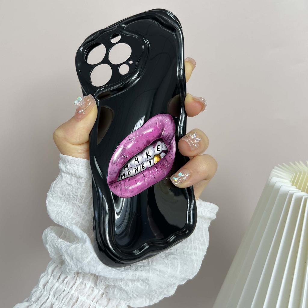 LZ20 Lips kiss design Clear Soft Wave Phone Cases for iPhone 15 13 Pro Max 12 mini 14 8 Plus XS Max XR 6 Protection Back Cover