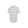 Adidas Embroidered Logo Striped Half-Button Polo Shirt Men Tops White IA8166