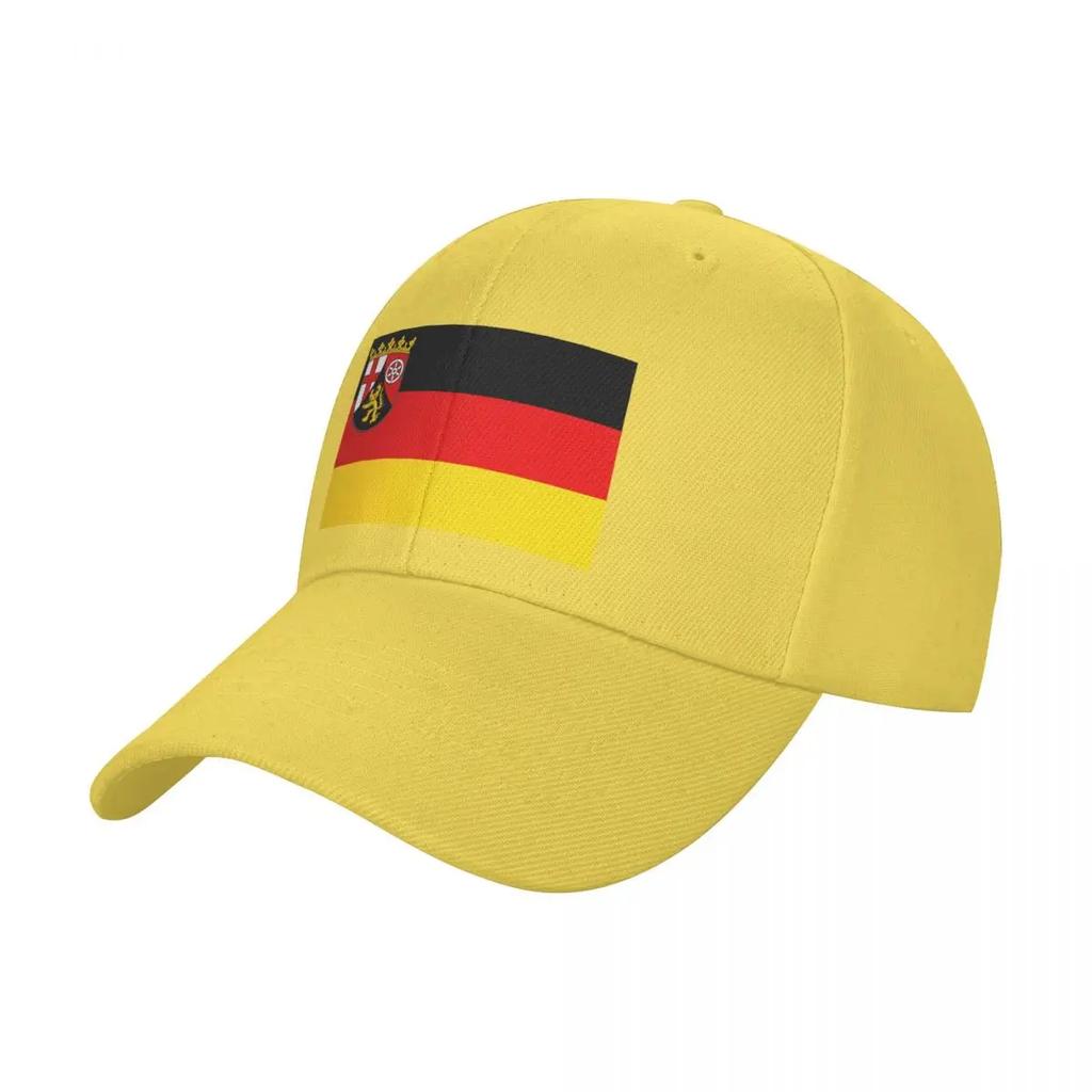 Flag of Rhineland-Palatinate, GerUnisexy Baseball Cap Wild Ball Hat Golf Wear fishing caps Unisex Unisex's Luxury Women's