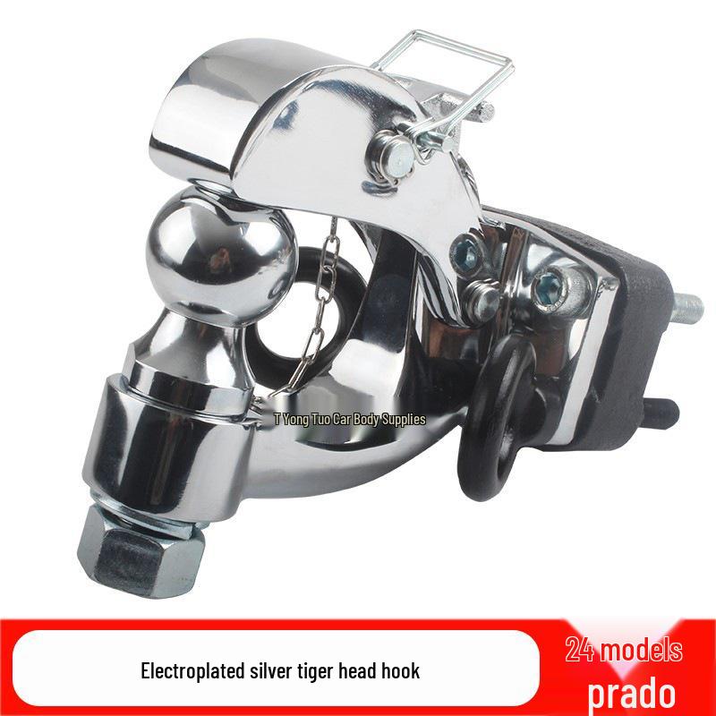 2024 Toyota Prado LC250 Trailer Hitch: Modified Tow Hook Rear Bumper with Square Hole