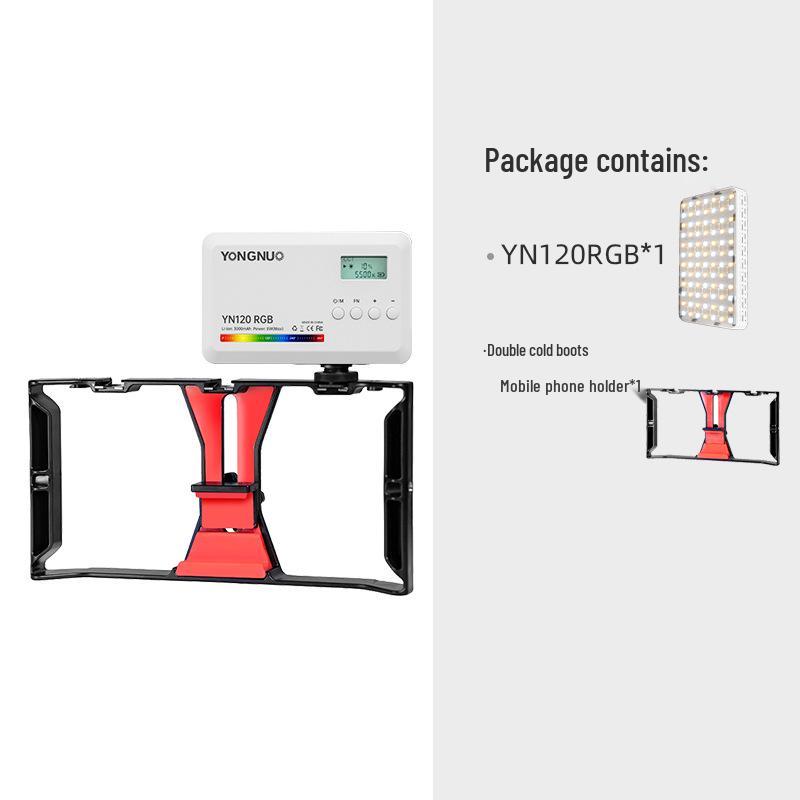 Yongnuo YN120 RGB Portable LED Light - Adjustable Color Temperature for Live Broadcasts and Vlogs