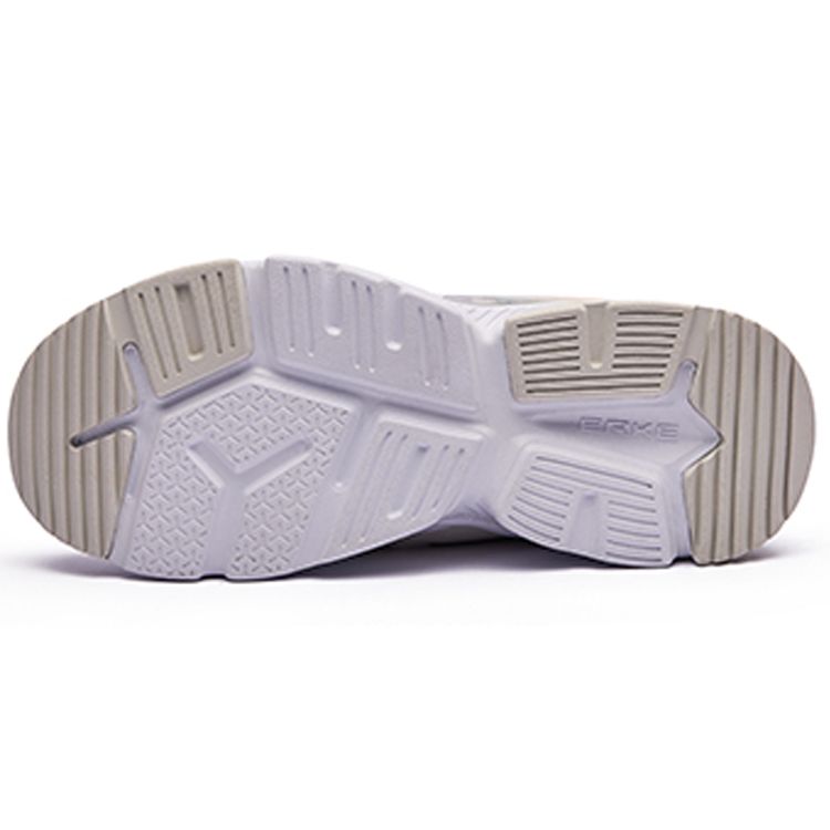 Erke Comfortable Versatile Low-Top Dad Shoes Women Sneaker White Gray 52122102008-003