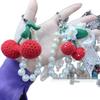 Korean Style Beaded Bow Heart Keychain & Phone Case Charm