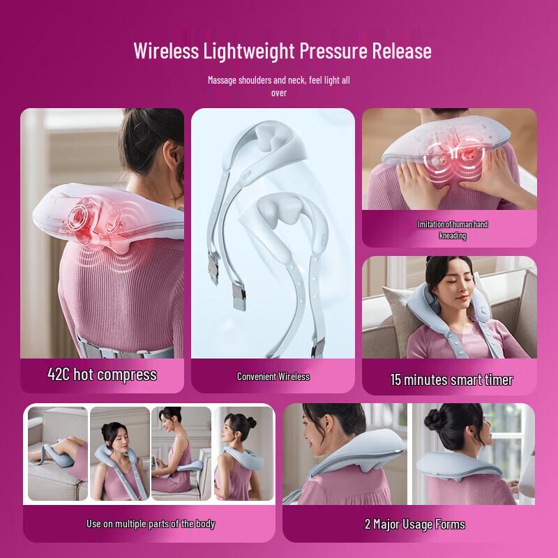 Philips 3D Kneading Neck and Shoulder Massager with Heat CN plug (adapter included)