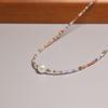 Rainbow Beaded Pearl Choker – Gold Accent Dainty Jewelry, Joyful Elegance Gift for Women