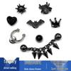 Charms de Chaussures Polyvalents Fleur d'Araignée Noire pour Crocs