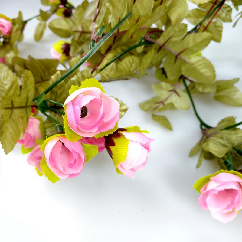 Artificial Rose & Rosehip Flower Vine for Indoor Decoration & Air Conditioner Pipe Covering