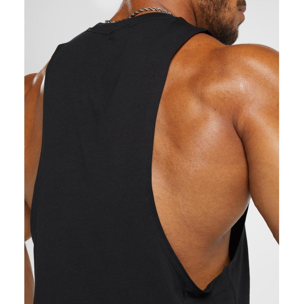 Gymshark Legacy Drop Arm Tank Schwarz A5a2z Bb2j