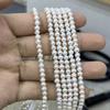 1String, White Natural Freshwater Pearls Beads for Jewelry Making DIY Crafts (Beads 3-4mm, Length 36cm)