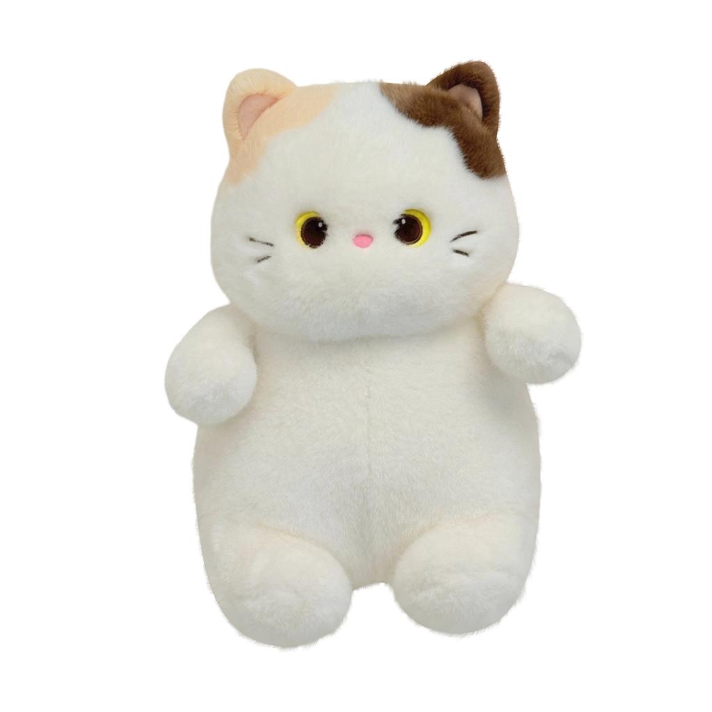 Plush Cat Doll Soft Stuffed Animal Toy Cute Chubby Cat Design Plush Doll for Kids Birthday Gift Soft Fabric Plush Toy