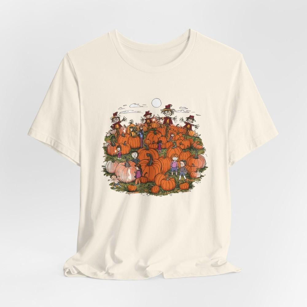 

#22 Whimsical Pumpkin Patch Thanksgiving T-Shirt Unisex T-Shirt XL