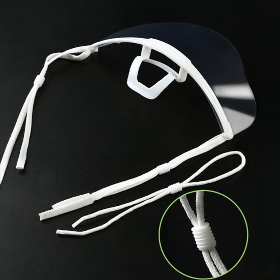 10Pcs Spit Guard Mouth Cover Reusable Transparent Face Guard with Elastic Ear Strap Restaurants Chef Food Service Nose Mouth Guard