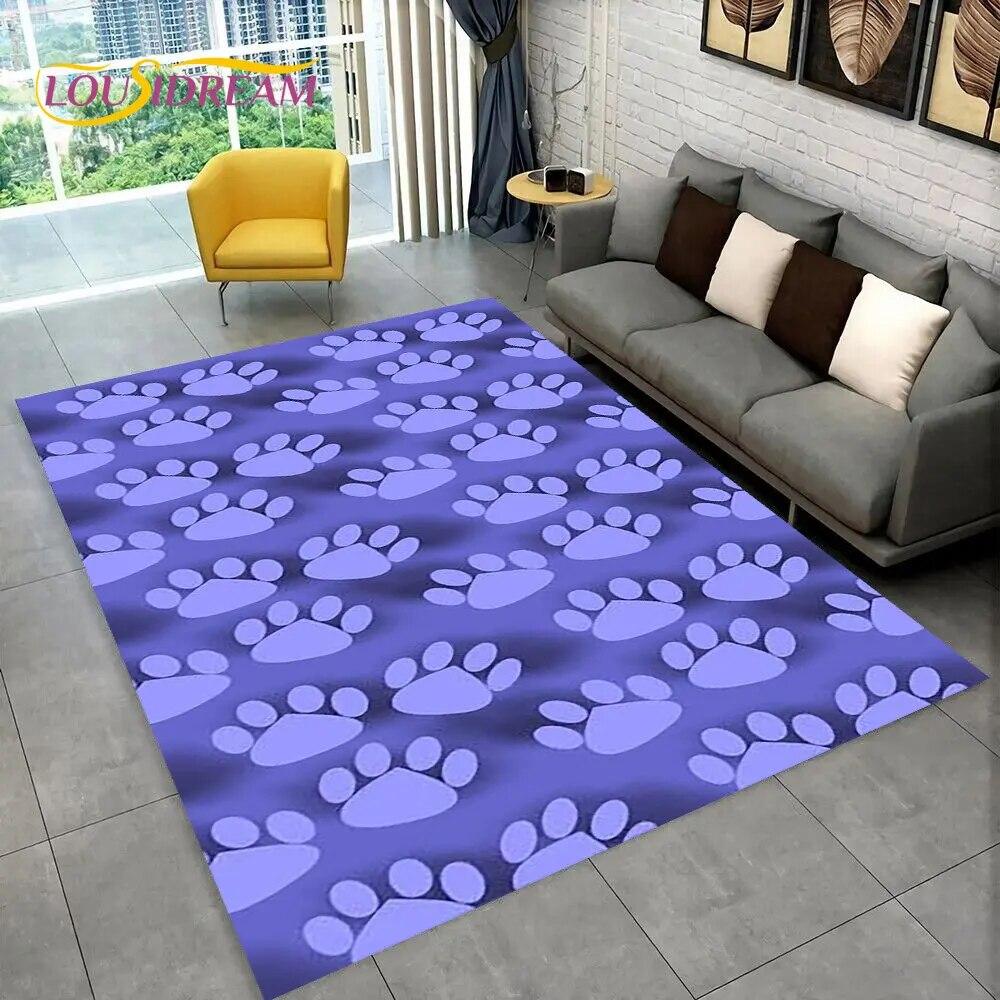 Domácí mazlíčci Footprint Sole Series 3D Area Koberec Velký,Koberec do obývacího pokoje Ložnice Pohovka Rohožka Dekorace,dětská protiskluzová podložka na podlahu