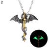 Punk Uomo Glow In The Dark Pendente Spada Drago Collana a Catena Gioielli da Festa Regalo