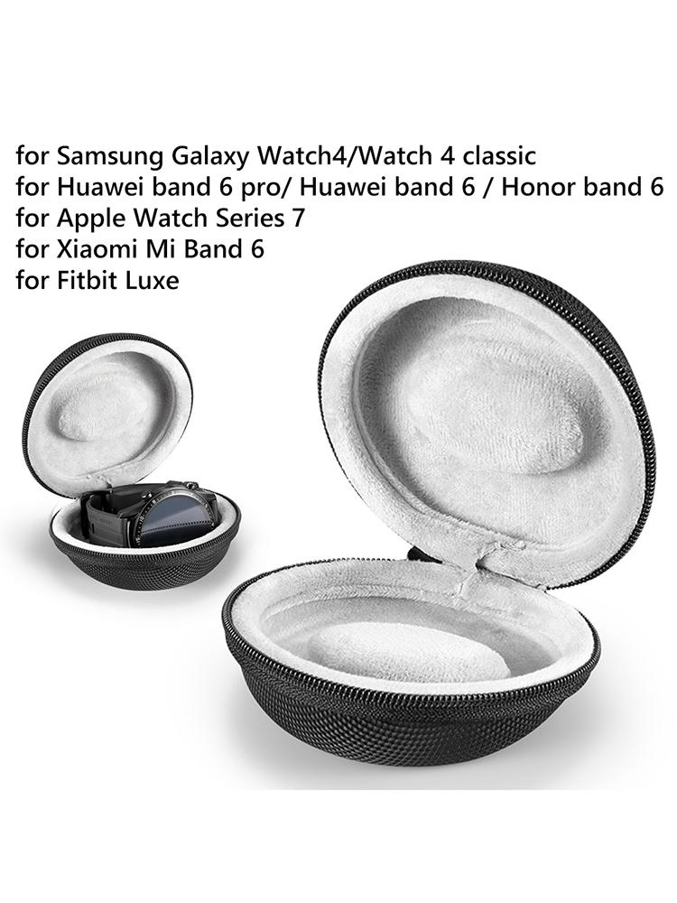 Smart Bracelet Protective Case Portable Smart Watch Storage Bag EVA Plush Zipper Shockproof Anti-fall for Apple Watch Series 7