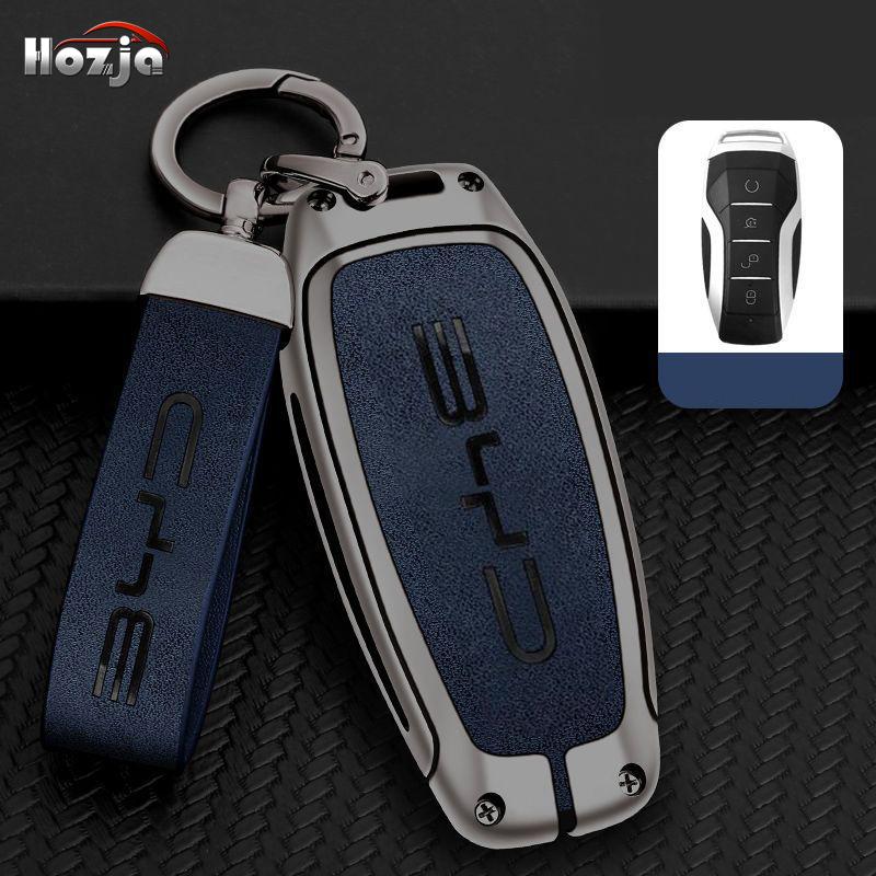 Alloy Car Key Case Cover Holder for BYD Second Song Pro Tang Dm QIn PLUS MAX Yuan Generation Atto 3 Han EV Dolphin Accessories