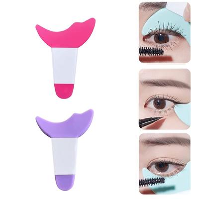 2 τμχ Mascara Eyelash Applicator Guard Tool Eyelash Eyeshadow Auxiliary Guard Tool Silicone Reusable Eyeshadow Lash Auxiliary Applicator Tool