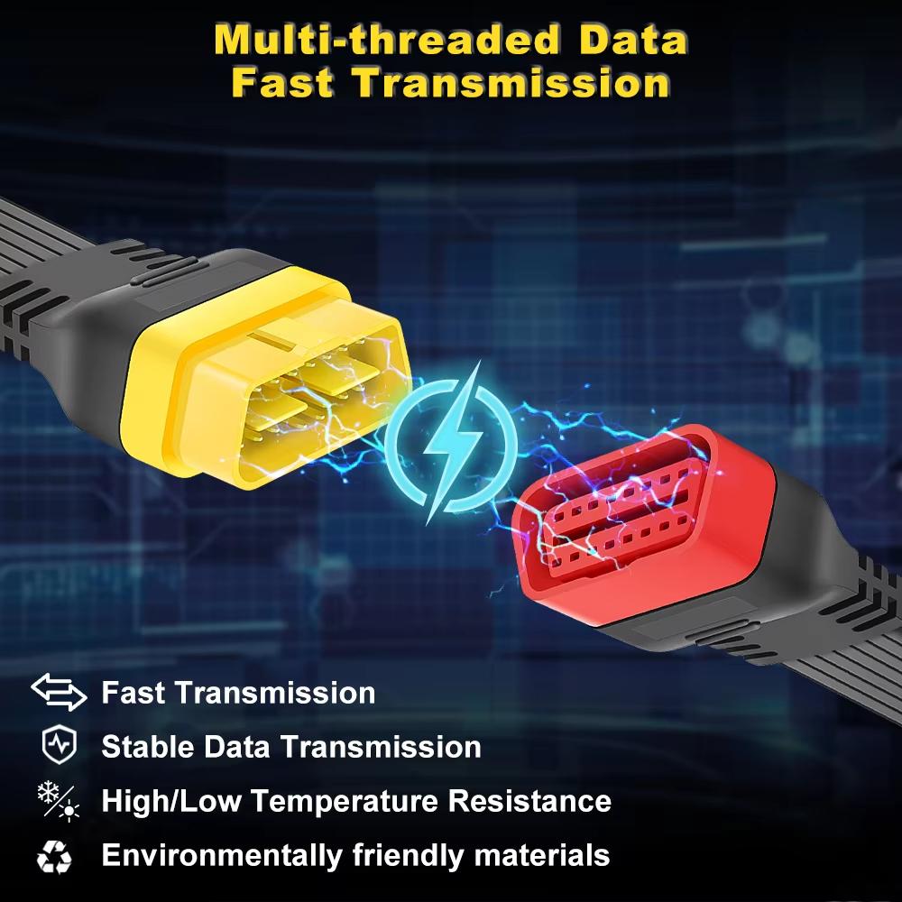 16 Pin OBDII Extension Cable Male to Female 36CM for Thinkdiag Easydiag BD2 Connector ELM327 OBD2 Diagnostic Cable