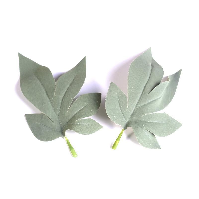 Green Plant Leaf Wedding Wrist Corsage & Hat Decoration