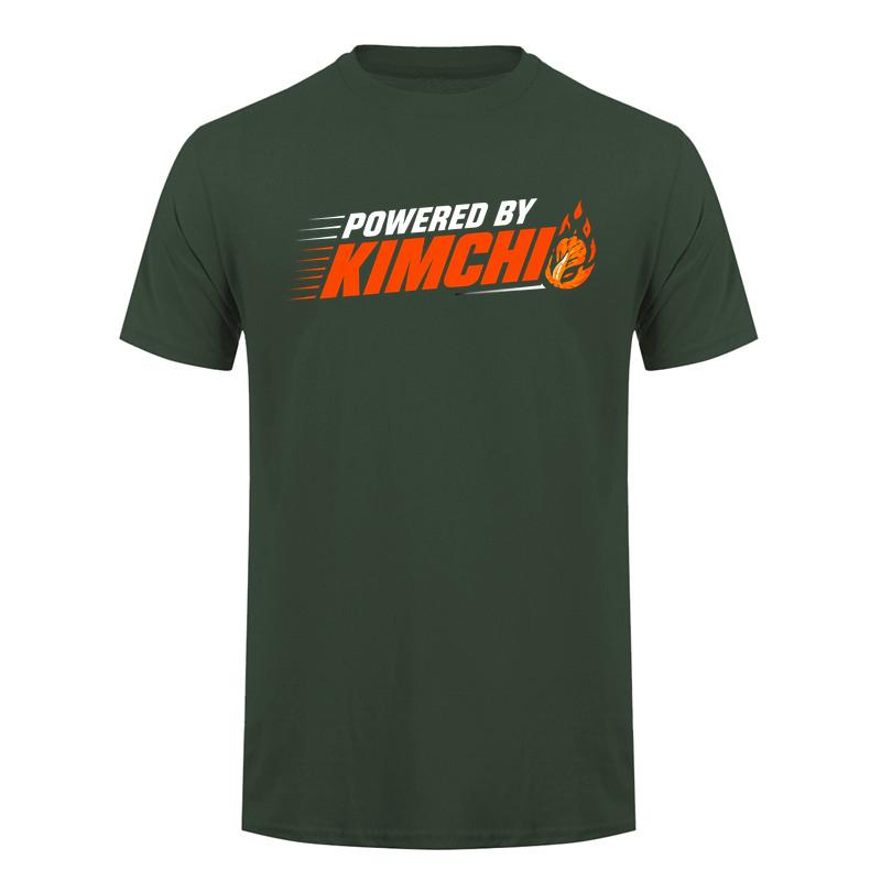 Powered By Kimchi T Shirt Unisex Korean Food Lover Graphic Tee Funny Korea Culture Shirt Spicy Food Casual Short Sleeve Top Da115