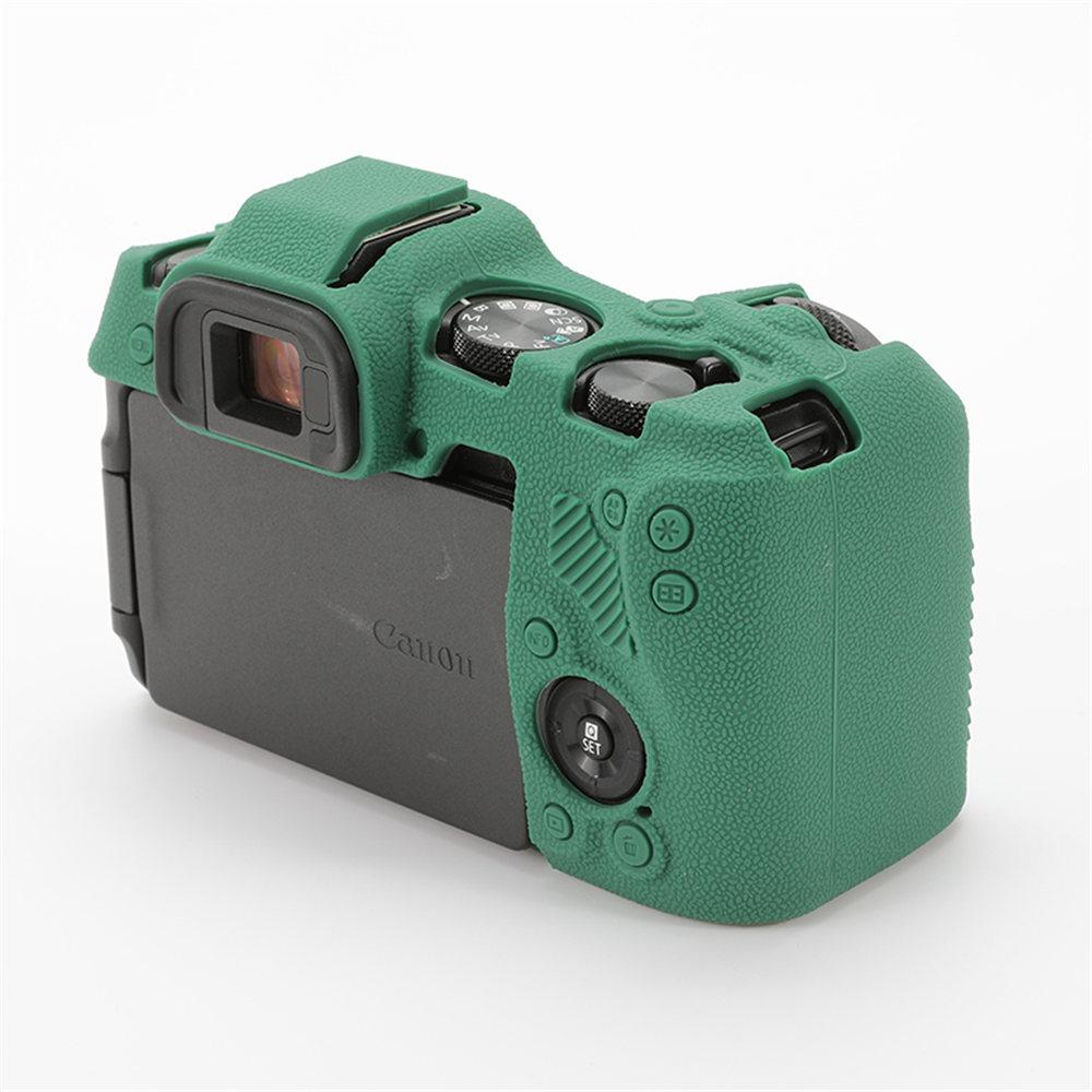 Soft Silicone Armor Camera Body Case For Canon EOS R8 Litchi Pattern Shockproof Cover