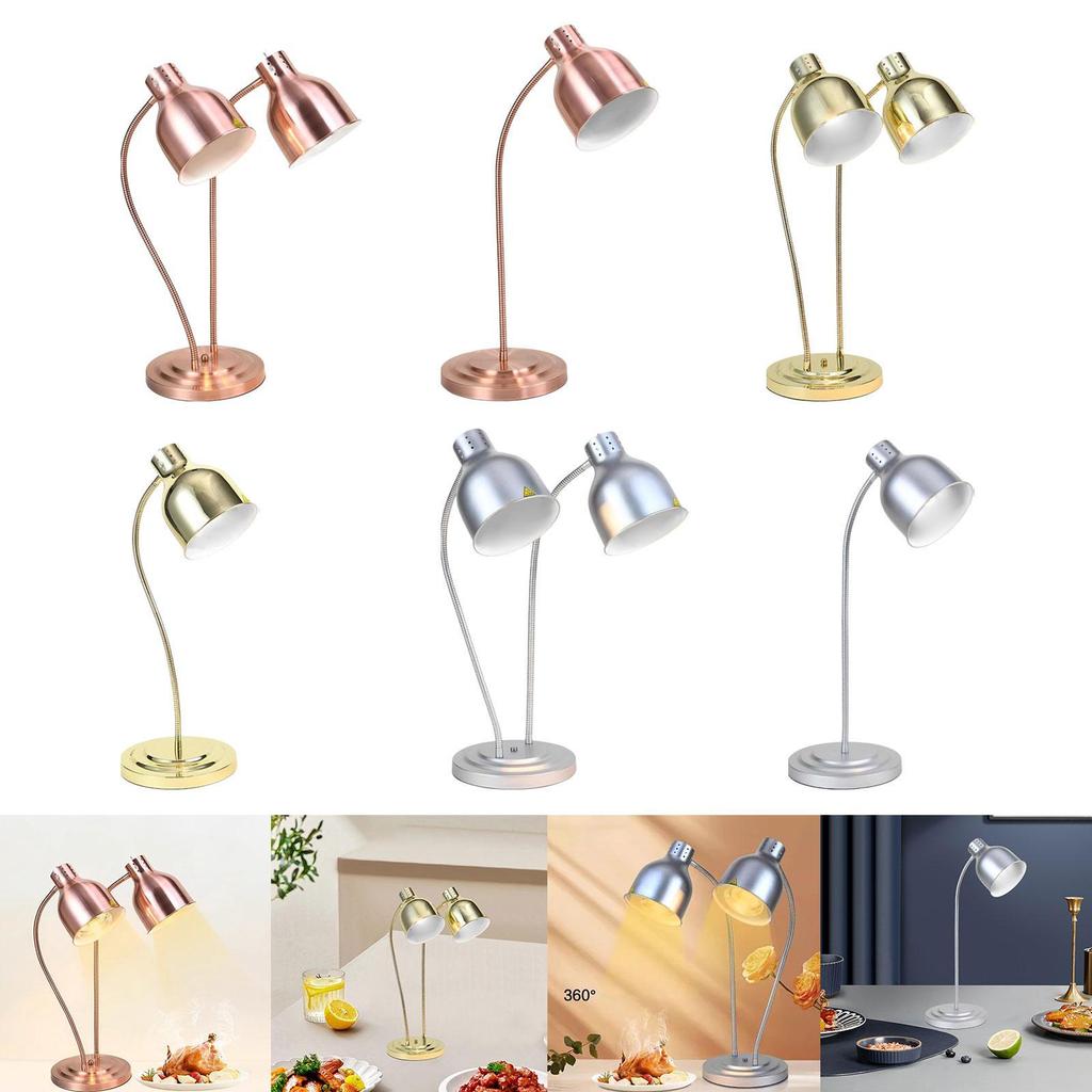 Food Warmer Lamp Catering Heating Lamp Steady Heating Freestanding Food Heat Lamp for Cafeteria Catering Chicken Kitchen Buffet