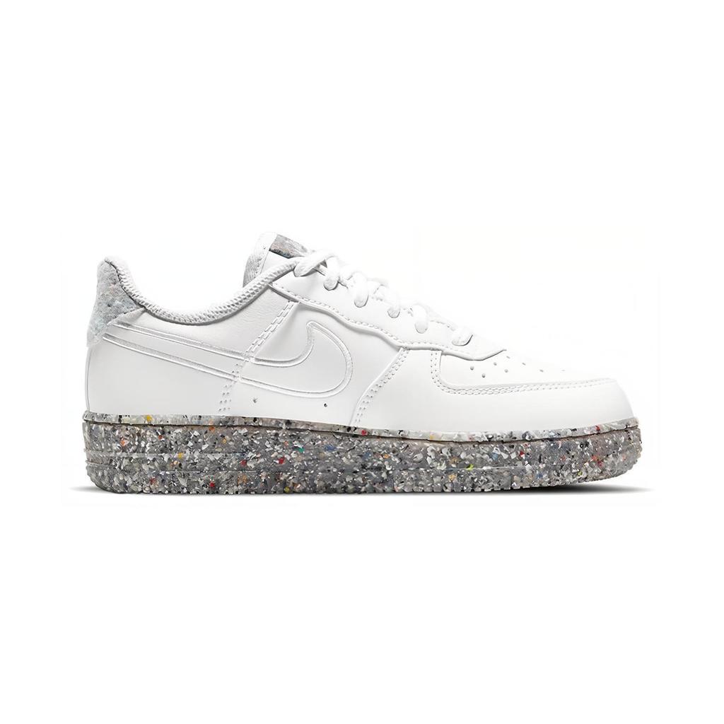 Nike Air Force 1 Leather Marble Low top Kids' Skateboarding Shoes White Gray Children Aged 3 7 Years Old DB4597-100