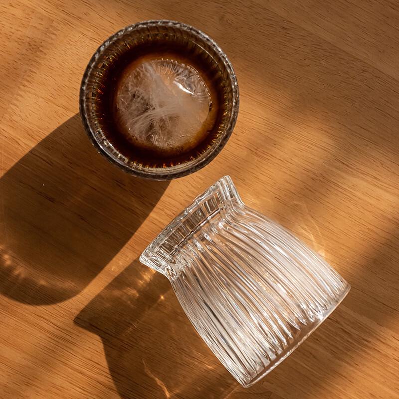 OLOEY Vintage Striped Glass Tumbler