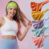 Hair Band Soft Fabric Elastic Hair Tie Pure Color Breathable Headband Yoga Running