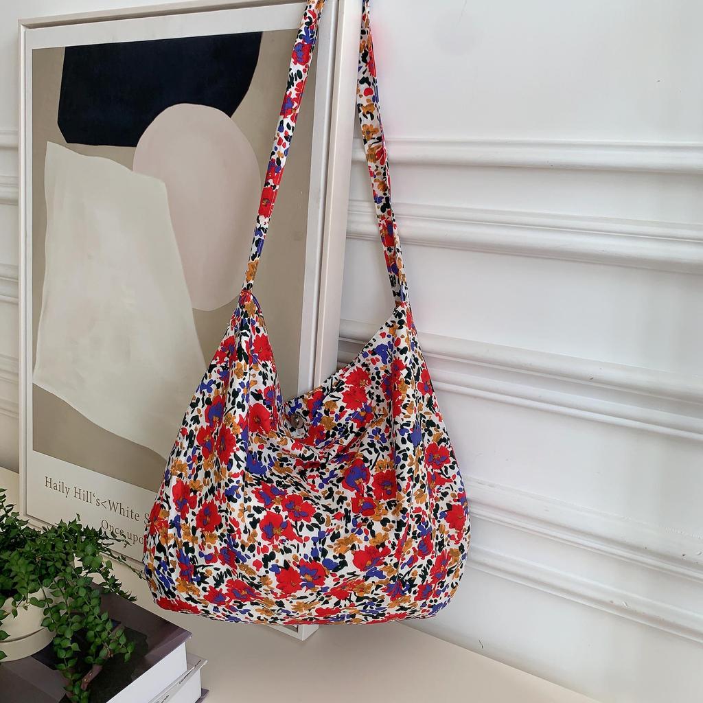 Fashionable Leopard Print Canvas Crossbody Bag - Large Capacity Women's Shoulder Bag