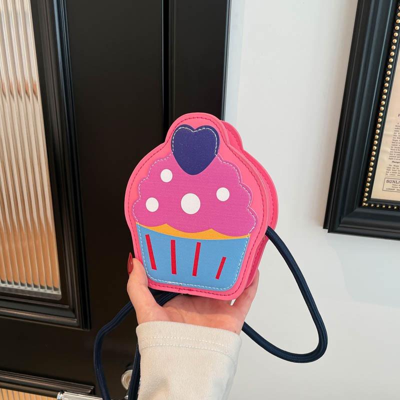 Spring New Cartoon Contrasting Color Personalized Women's Bag Trendy Shoulder Bag Cute Bag Change Bag Fashion Messenger Bag