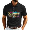 Men's Casual Soccer Graphic Polo Shirt Quick Dry Lightweight Mesh Breathable Short Sleeve Top for Outdoor Sports and Everyday Wear