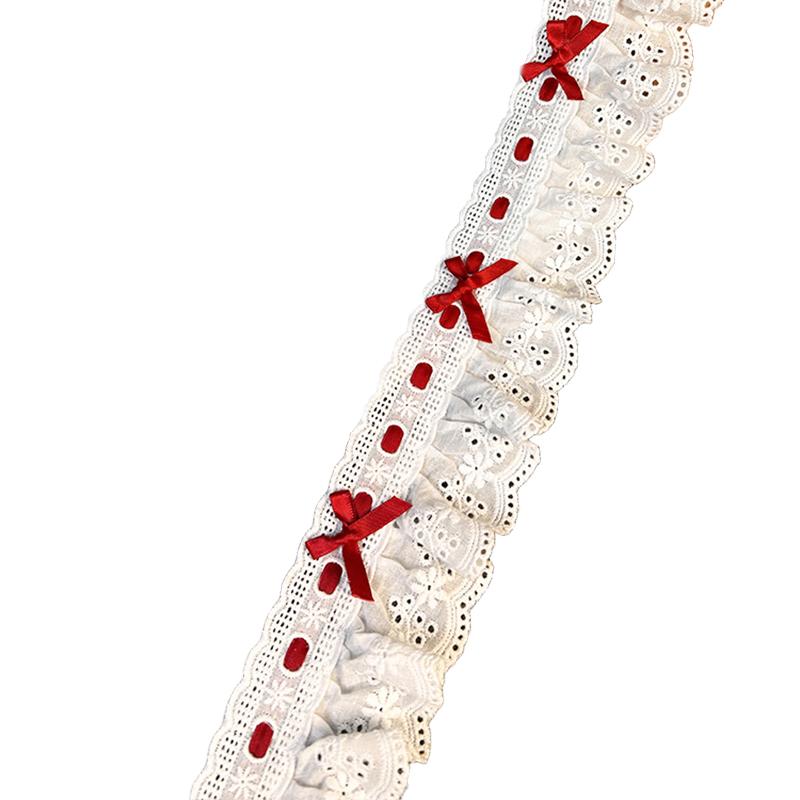 1yard Skirt Lace Accessories DIY Material Polyester Ribbon Embroidery Decorative Sewing Edges DIY Crafts 7cm Wide