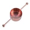  2pcs Bartenders Measuring Cup Double Beads Stainless Steel Jigger for Liquor