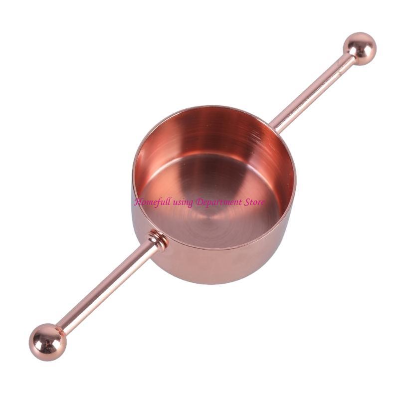  2pcs Bartenders Measuring Cup Double Beads Stainless Steel Jigger for Liquor