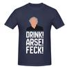 Unisex Father Jack Drink Arse Feck T Shirt Streetwear Oversized Cotton Crewneck Sleeve Anime Shirt