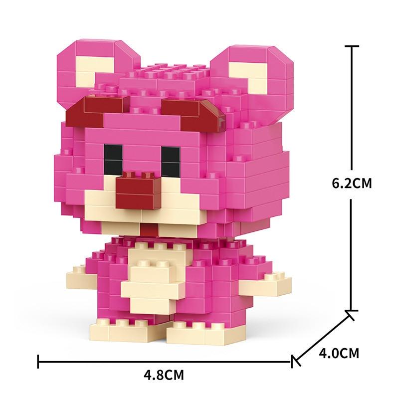 Cartoon Building Blocks, Animal Dolls, Educational Assembling Toys, Ornaments, Small Particles, Children's Birthday Gifts