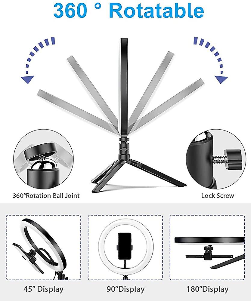 Led Ring Light, Tripod, Ring Light with Bluetooth Remote Control Tripod, Adjustable LED
