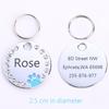 Free Engraving Personalized Pet Cat Name Tags Customized Dog ID Tag Collar Accessories Nameplate Anti-lost Pendant Metal Keyring