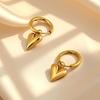 Minimalist DIY Coil Earring In Titanium Steel with Gold-Plated Interior