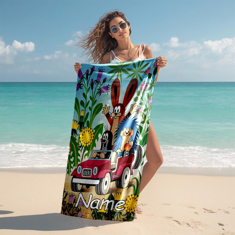 Personalized Customized Proof Beach Towel with The Little Mole Pattern - Soft, Absorbent,quick-drying,perfect Swimming,camping&bathing